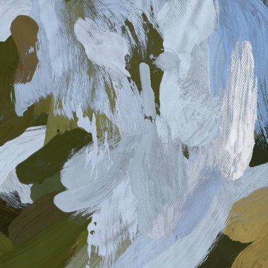 Tuval el yapımı yağlıboya. Renkli doku. Fırça darbeleri.