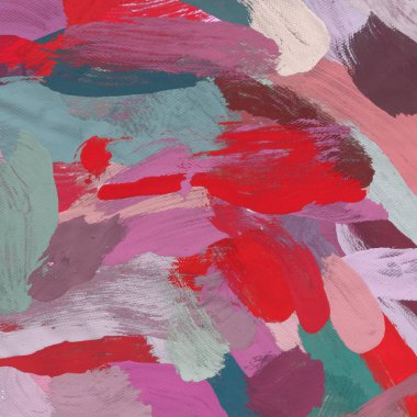 Tuval el yapımı yağlıboya. Renkli doku. Fırça darbeleri. Renkli görüntü. Modern sanat. Çağdaş sanat.