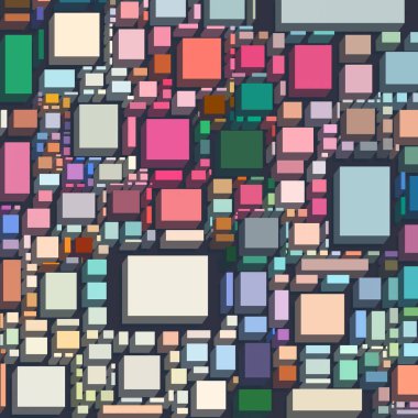 Soyut sanat dokusu. Kareler ile renkli doku. Modern sanat eserleri. Renkli görüntü