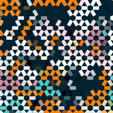 Renk fraktal geometrik soyut desen