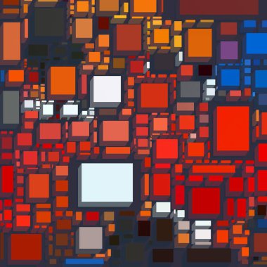 Soyut sanat dokusu. Kareler ile renkli doku. Modern sanat eserleri. Renkli görüntü