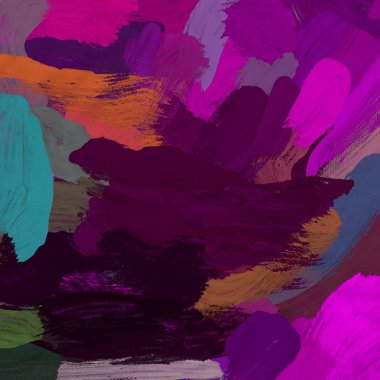 El yapımı tuvale yağlı boya. Soyut sanat dokusu. Renkli doku. Modern sanat eserleri. Yağlı boya darbeleri. Fırça darbeleri. Modern sanat. Çağdaş sanat. Sanatsal tuval.