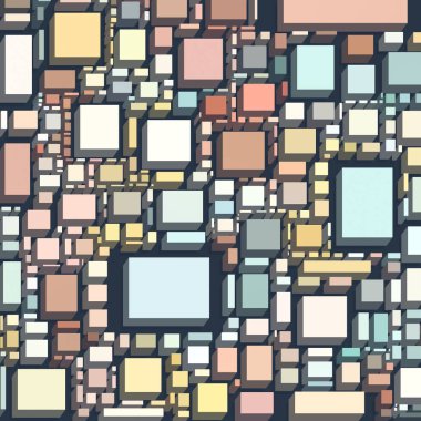 Soyut sanat dokusu. Kareler ile renkli doku. Modern sanat eserleri. Renkli görüntü