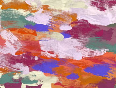 El yapımı tuvale yağlı boya. Soyut sanat dokusu. Renkli doku. Modern sanat eserleri. Yağlı boya darbeleri. Fırça darbeleri. Modern sanat. Çağdaş sanat. Sanatsal tuval.  