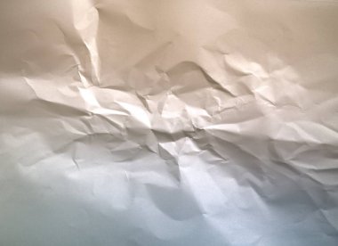 buruşturulmuş kağıdın beyaz arka planı