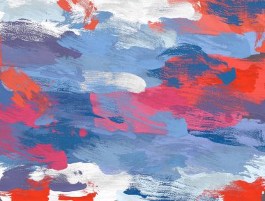 El yapımı tuvale yağlı boya. Soyut sanat dokusu. Renkli doku. Modern sanat eserleri. Yağlı boya darbeleri. Fırça darbeleri. Modern sanat. Çağdaş sanat. Sanatsal tuval.  