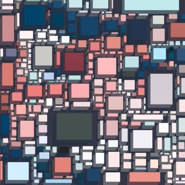 Soyut sanat dokusu. Kareler ile renkli doku. Modern sanat eserleri. Renkli görüntü