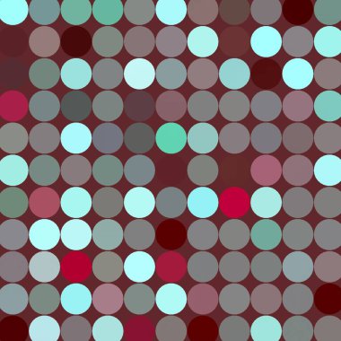 Siyah arka plan üzerinde kırmızı ve sarı koyu noktalardan yapılmış bir el çizim deseni 