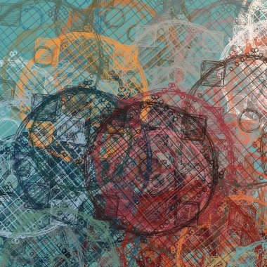 Grunge arka plan ile soyut desen