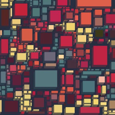 Soyut sanat dokusu. Kareler ile renkli doku. Modern sanat eserleri. Renkli görüntü