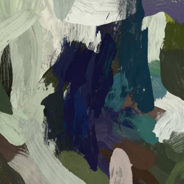 Tuval el yapımı yağlıboya. Renkli doku. Fırça darbeleri.