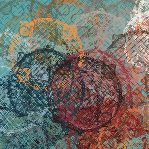 Grunge arka plan ile soyut desen