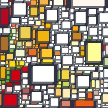 Soyut sanat dokusu. Kareler ile renkli doku. Modern sanat eserleri. Renkli görüntü