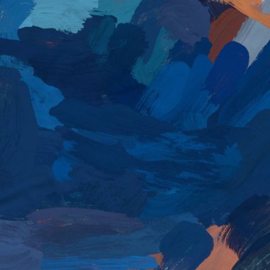 Tuval el yapımı yağlıboya. Renkli doku. Fırça darbeleri.