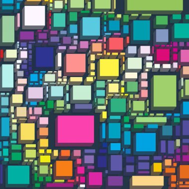 Soyut sanat dokusu. Kareler ile renkli doku. Modern sanat eserleri. Renkli görüntü