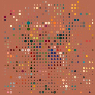 Renkli noktalı soyut arkaplan.