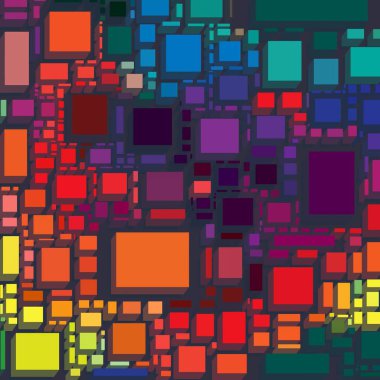 Soyut sanat dokusu. Kareler ile renkli doku. Modern sanat eserleri. Renkli görüntü