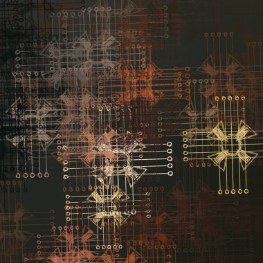 farklı desenler ile vintage grunge arka plan