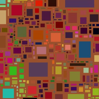 Soyut sanat dokusu. Kareler ile renkli doku. Modern sanat eserleri. Renkli görüntü