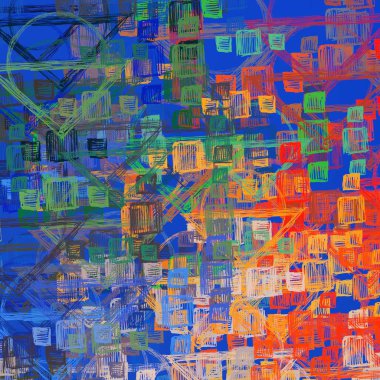 El yapımı tuvale yağlı boya. Soyut sanat dokusu. Renkli doku. Modern sanat eserleri. Yağlı boya darbeleri. Fırça darbeleri. Modern sanat. Çağdaş sanat. Sanatsal tuval.   