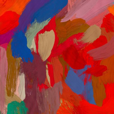 El yapımı tuvale yağlı boya. Soyut sanat dokusu. Renkli doku. Modern sanat eserleri. Yağlı boya darbeleri. Fırça darbeleri. Modern sanat. Çağdaş sanat. Sanatsal tuval.