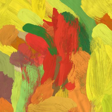 Tuval el yapımı yağlıboya. Renkli doku. Fırça darbeleri. Renkli görüntü. Modern sanat. Çağdaş sanat.