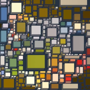 Soyut sanat dokusu. Kareler ile renkli doku. Modern sanat eserleri. Renkli görüntü