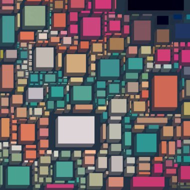 Soyut sanat dokusu. Kareler ile renkli doku. Modern sanat eserleri. Renkli görüntü