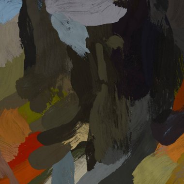 Tuval el yapımı yağlıboya. Renkli doku. Fırça darbeleri.