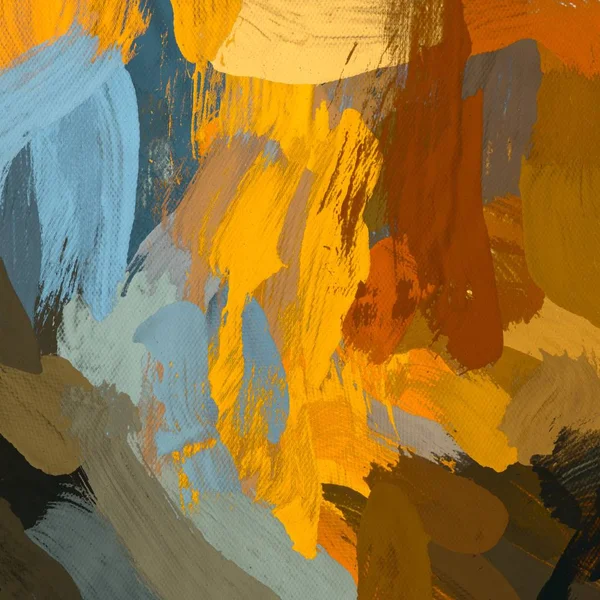 Tuval el yapımı yağlıboya. Renkli doku. Fırça darbeleri. Renkli görüntü. Modern sanat. Çağdaş sanat.