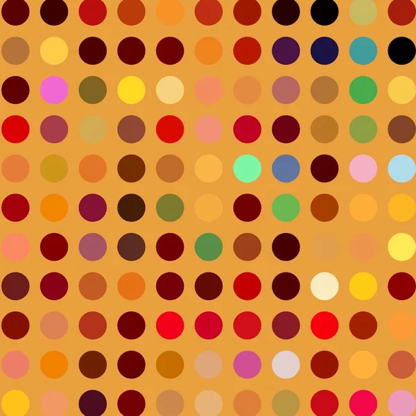 Halloween retro polka dots seamless background pattern in brown and orange