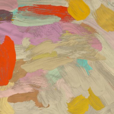 Tuval el yapımı yağlıboya. Renkli doku. Fırça darbeleri. Renkli görüntü. Modern sanat. Çağdaş sanat.