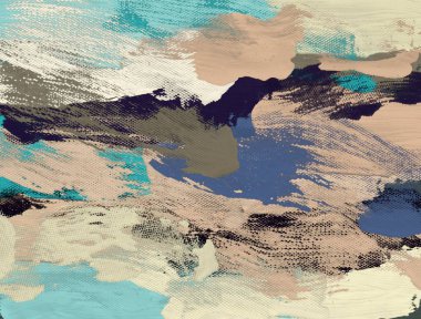 El yapımı tuvale yağlı boya. Soyut sanat dokusu. Renkli doku. Modern sanat eserleri. Yağlı boya darbeleri. Fırça darbeleri. Modern sanat. Çağdaş sanat. Sanatsal tuval.  