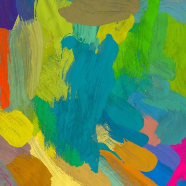 Tuval üzerine yağlıboya, Soyut sanat dokusu. Renkli doku. Modern sanat eserleri. Yağlı boya darbeleri. Fırça darbeleri