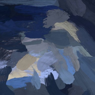 Tuval el yapımı yağlıboya. Renkli doku. Fırça darbeleri.