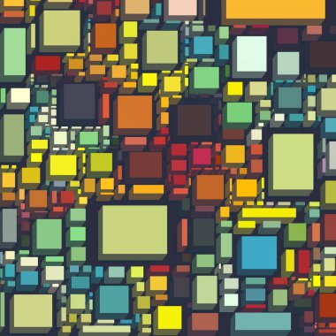 Soyut sanat dokusu. Kareler ile renkli doku. Modern sanat eserleri. Renkli görüntü