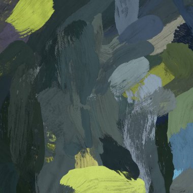 Tuval el yapımı yağlıboya. Renkli doku. Fırça darbeleri.