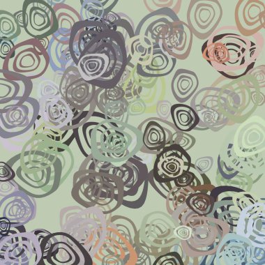 çiçek ile soyut dikişsiz desen