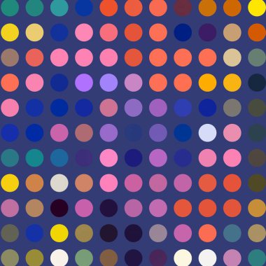 Renkli polka dot seamless modeli. Vektör çizim