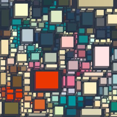 Soyut sanat dokusu. Kareler ile renkli doku. Modern sanat eserleri. Renkli görüntü