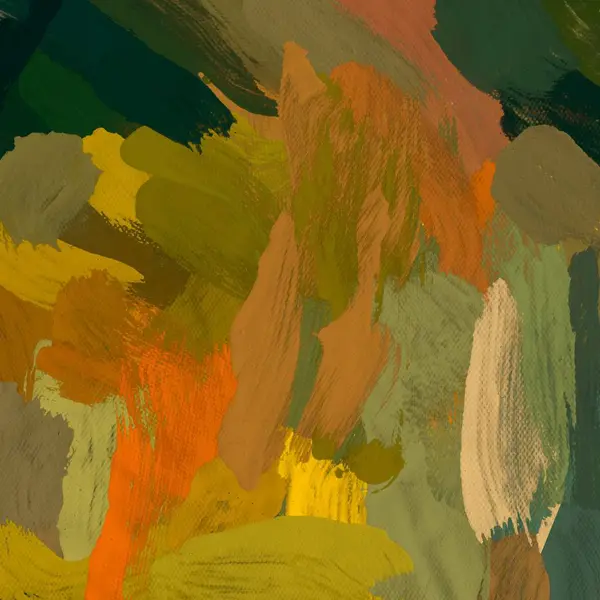 Tuval el yapımı yağlıboya. Renkli doku. Fırça darbeleri. Renkli görüntü. Modern sanat. Çağdaş sanat.