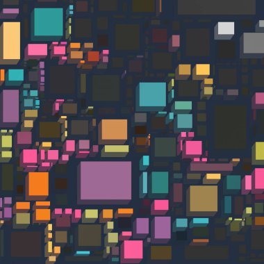 Soyut sanat dokusu. Kareler ile renkli doku. Modern sanat eserleri. Renkli görüntü