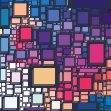 Soyut sanat dokusu. Kareler ile renkli doku. Modern sanat eserleri. Renkli görüntü