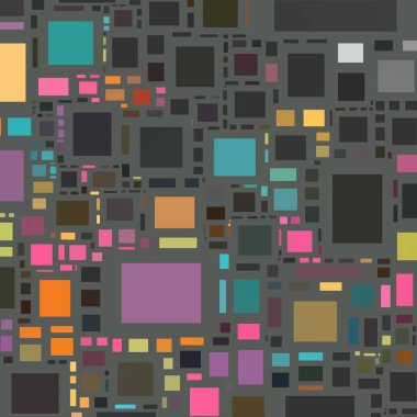 Soyut sanat dokusu. Kareler ile renkli doku. Modern sanat eserleri. Renkli görüntü