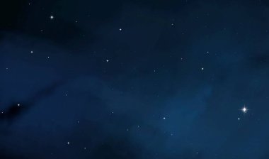 Evren yıldız ve gazla dolu. Uzak evren İllüstrasyon.  