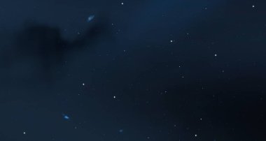 Derin uzay yıldız alanı. Evren yıldızlarla ve gazla dolu. çok uzak bir evren çizimi. 