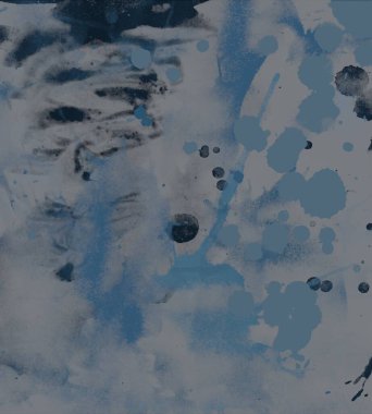 soyut suluboya darbeleri ve fırçalar deseni