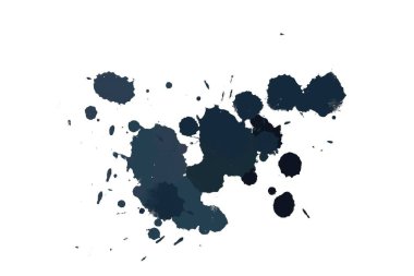 2d illüstrasyon. Renkli mürekkep sıçramaları. Parlak malzeme üzerine boya sıçradı. Çok renkli nokta. Beyaz kağıt üzerinde suluboya. 