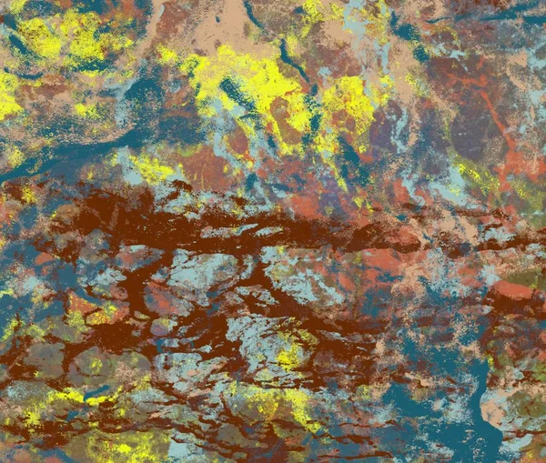 Surface Colorée Fissurée Fond Béton Antique Grungy — Photo