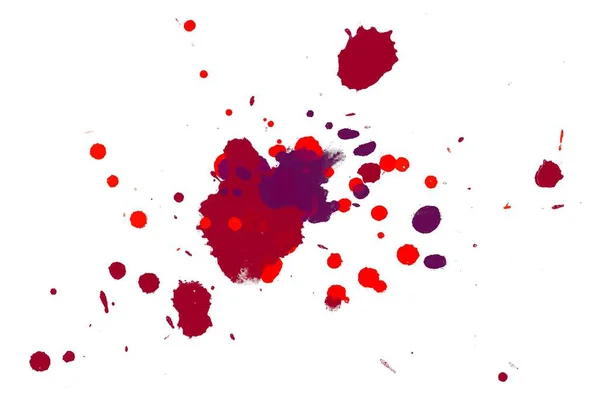 Illusztráció Színes Tinta Fröccsenés Paint Splatters Fényes Anyagból Több Színű — Stock Fotó